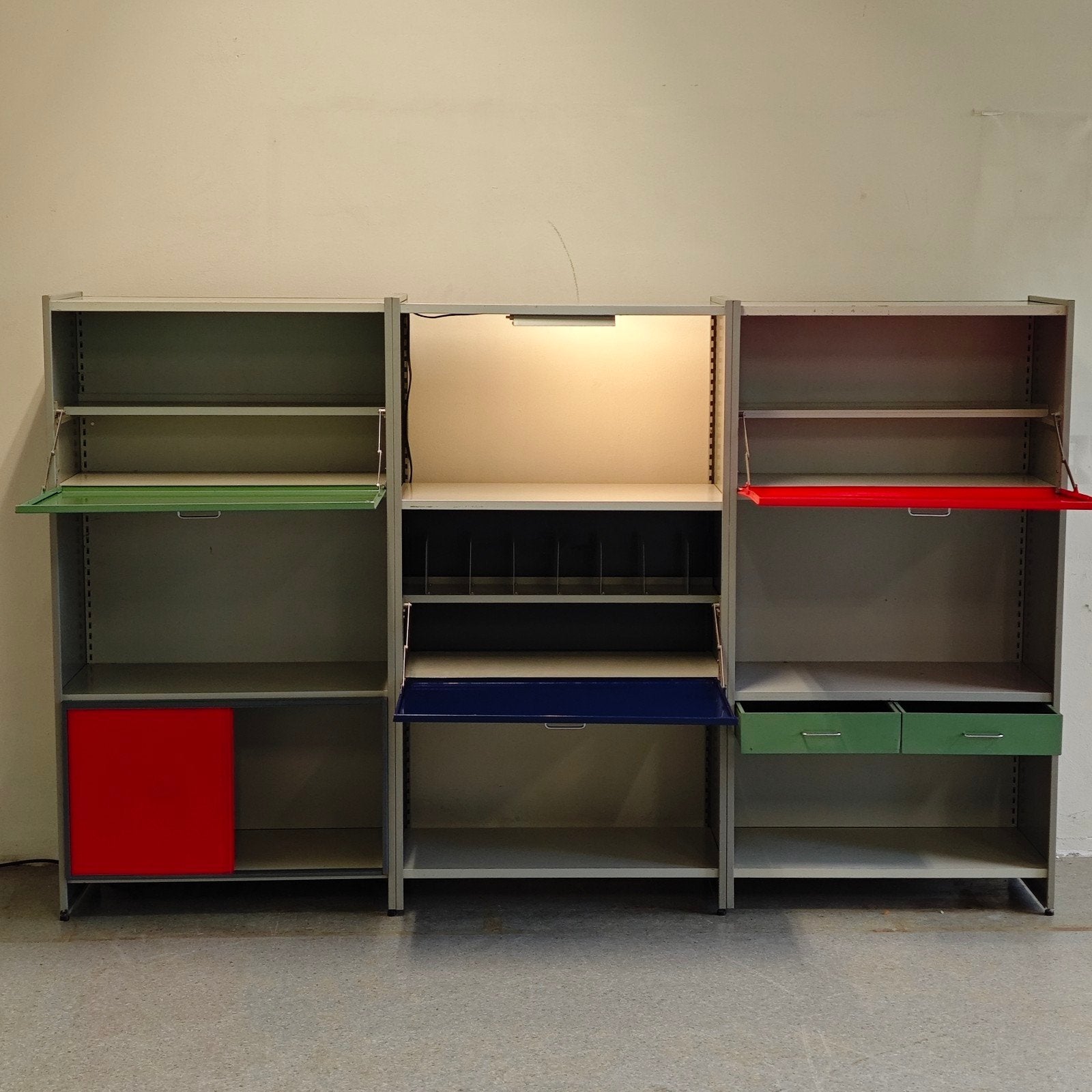 Vintage Gispen 5600 modulaire kast A.R.Cordemeyer, Ophalen, Gebruikt, 100 tot 150 cm, Onbekend