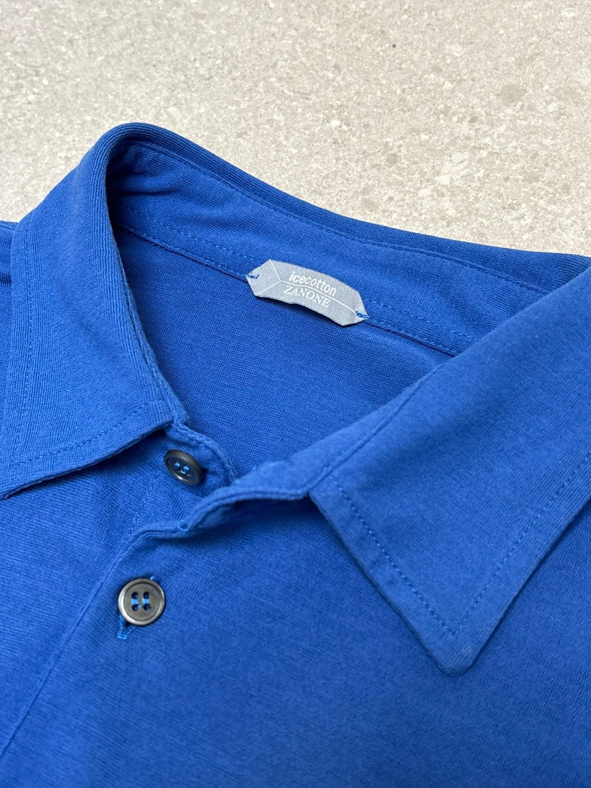 Zanone Ice Cotton Polo maat 50 blauw, Ophalen of Verzenden, Zo goed als nieuw, Maat 48/50 (M), Blauw