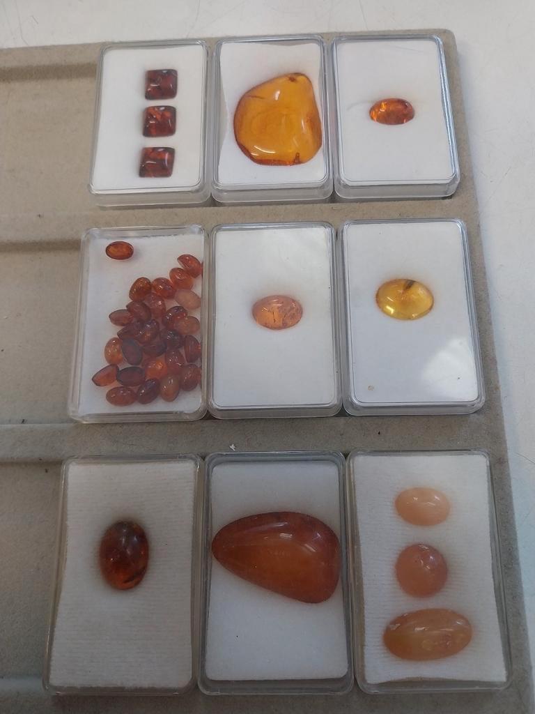 Lot barnsteen cabochons, Ophalen of Verzenden