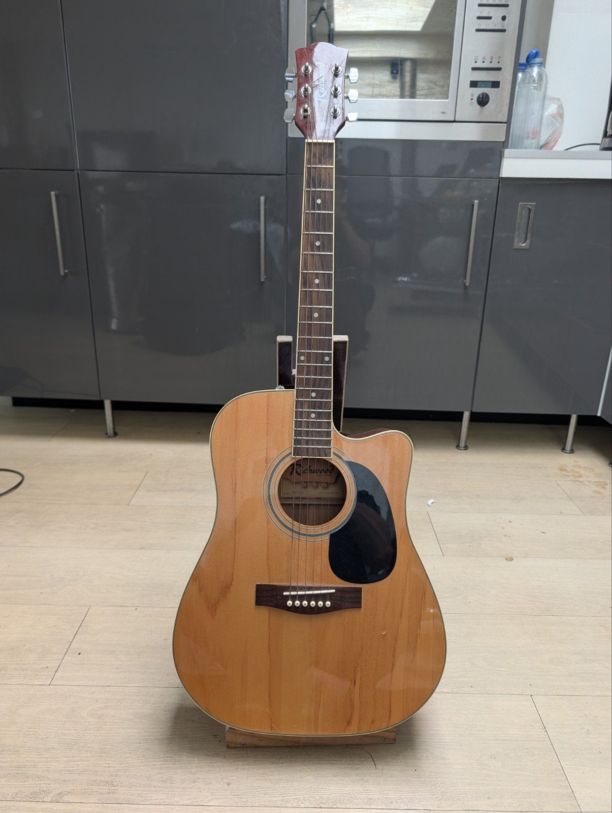 Richwood RD-12-CE semi-akoestische gitaar, Muziek en Instrumenten, Ophalen, Gebruikt, Western- of Steelstringgitaar, Met (piezo-)element