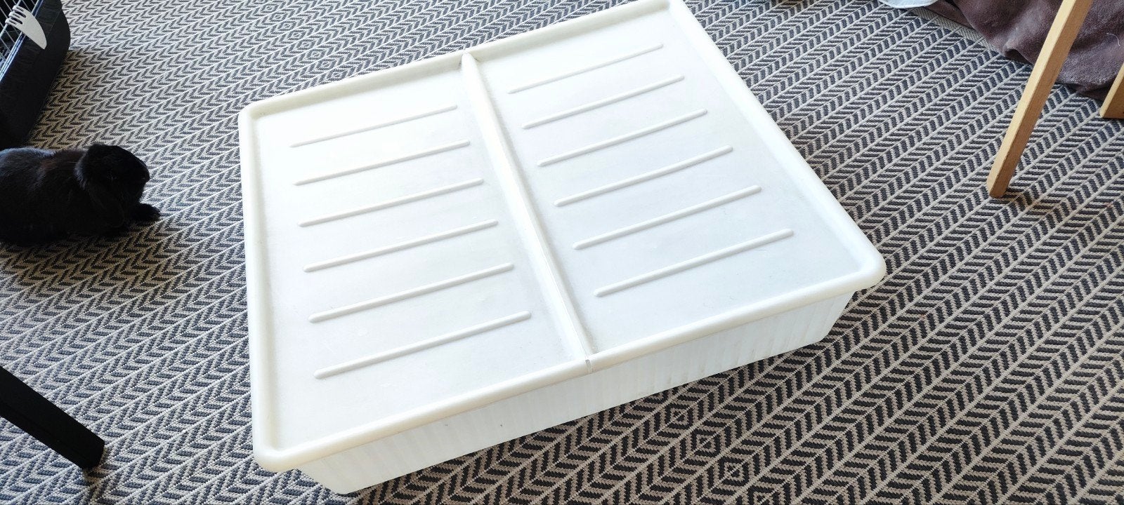 IKEA DILLING Opbergdoos voor onder het bed - Wit, Ophalen of Verzenden, Gebruikt, Wit, Kunststof