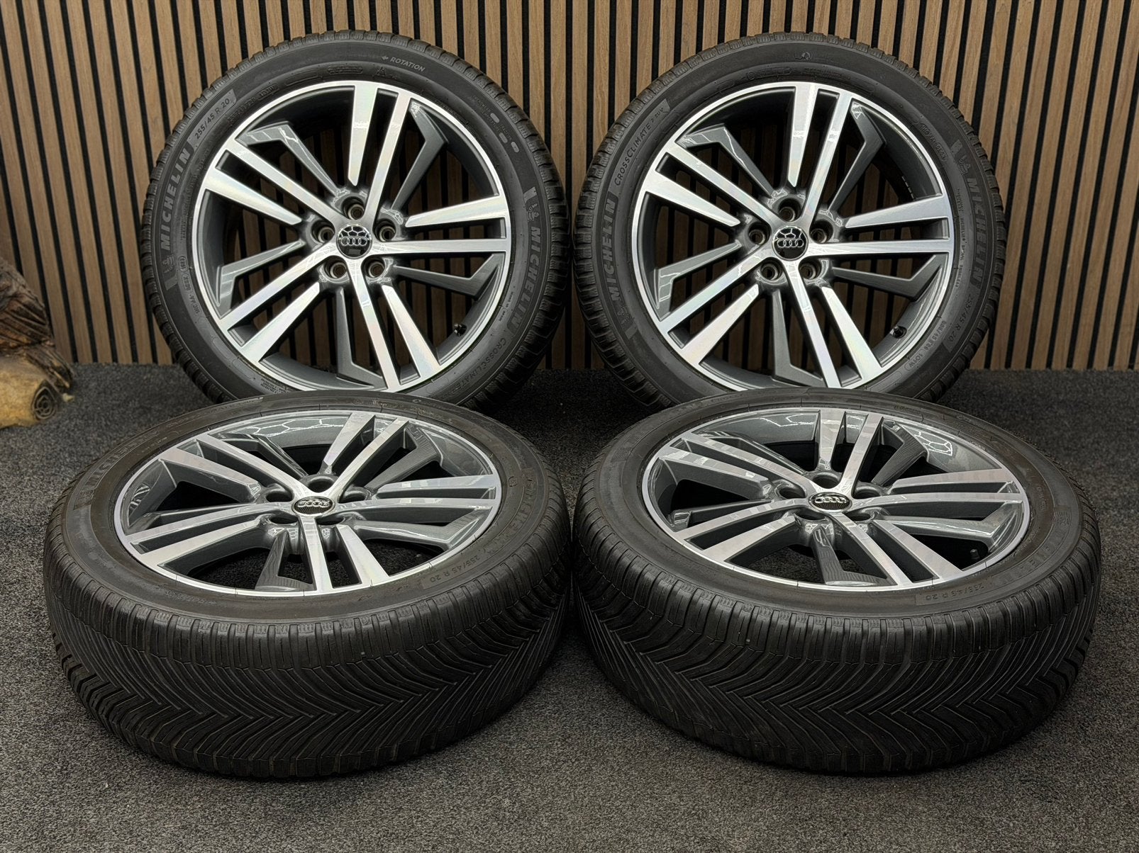 Originele 20 inch Audi Q5 SQ5 5x112 ET39 Michelin All Season, Ophalen, 255 mm, ., Banden en Velgen