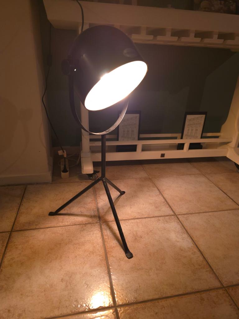 Riverdale Spotlight Vloerlamp - Zwart, Industrieel Design, Gebruikt, Industrieel, Modern, Ophalen of Verzenden, Minder dan 100 cm