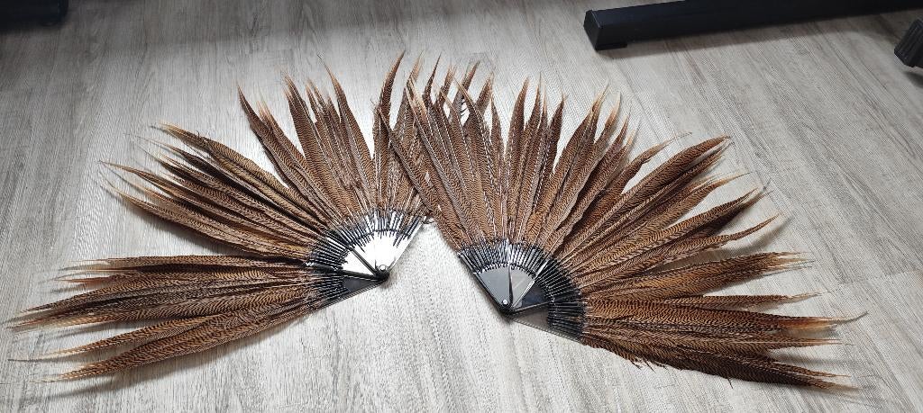 Burlesque waaiers van fazantveren, Ophalen, Gebruikt, Kostuum, Overige