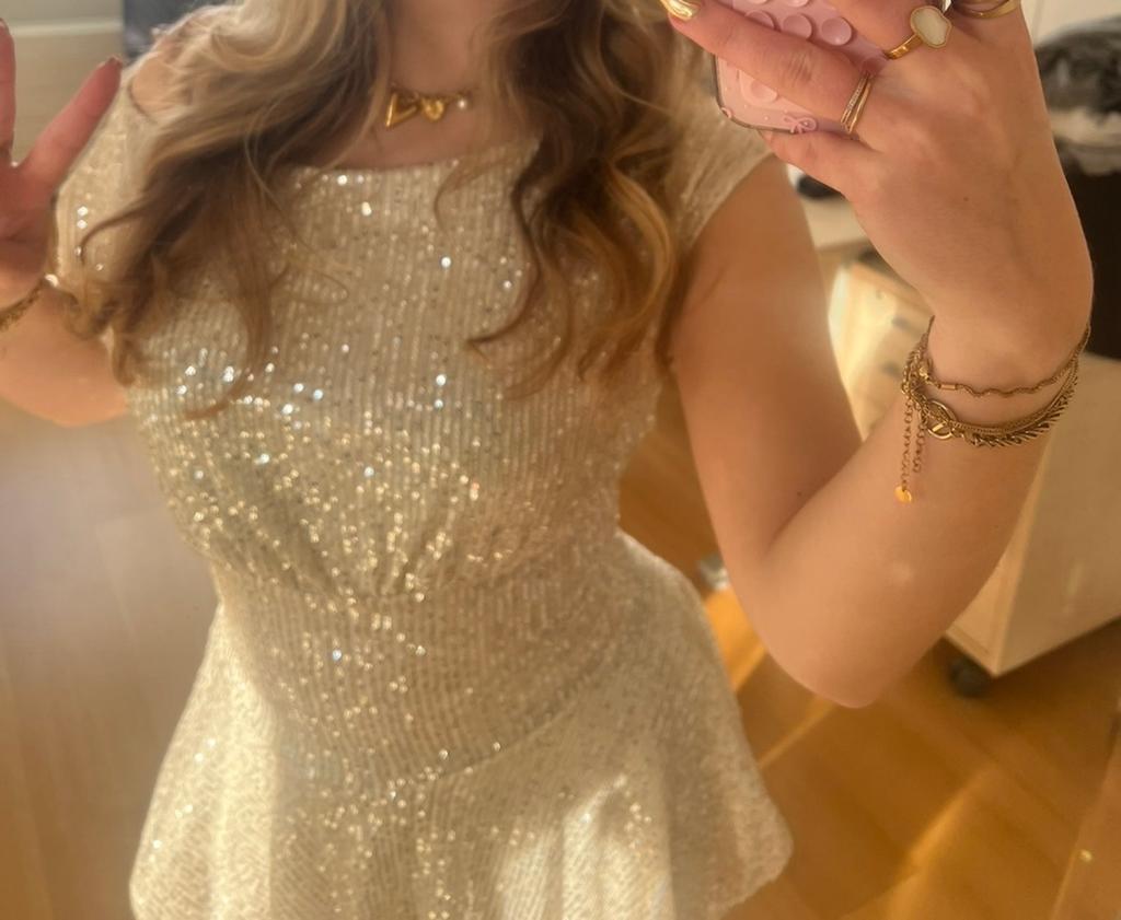 Geweldige glitter jurk voor gala  - Maat S/M - Meet me there, Ophalen of Verzenden, Zo goed als nieuw, Zwart