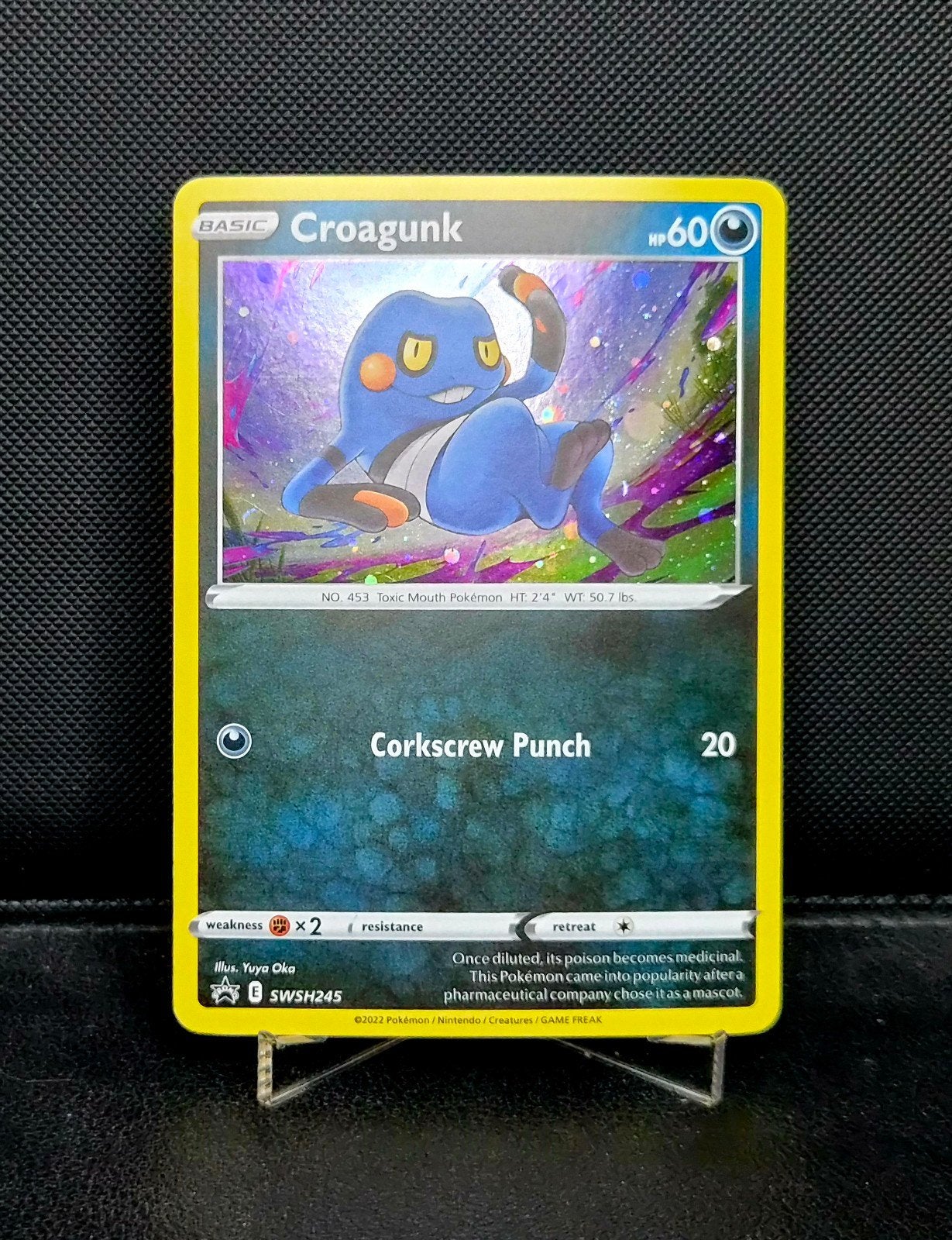 Croagunk Cosmos holo SWSH245 Promo kaart 2022, Ophalen of Verzenden, Zo goed als nieuw