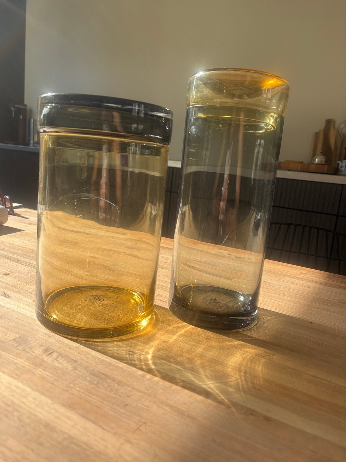 Set van 2 Caps and Jars Pols Potten, Overige kleuren, Ophalen of Verzenden, Minder dan 50 cm, Glas