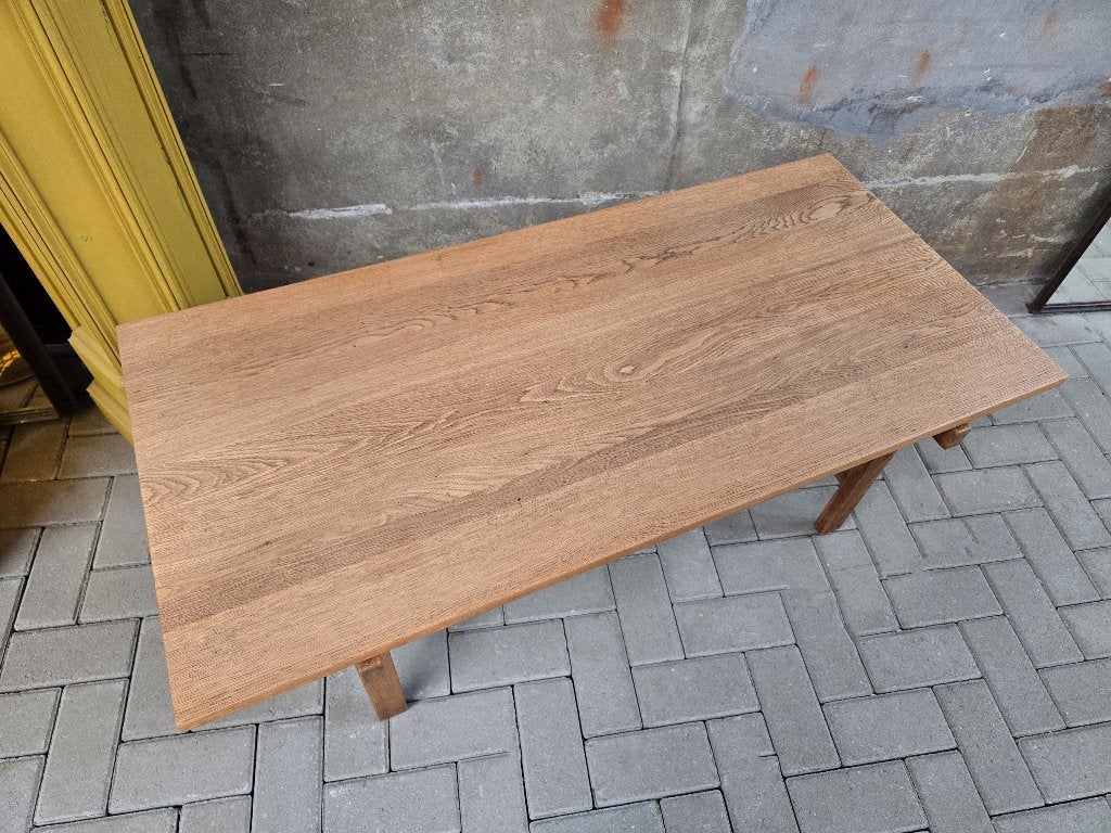 Eiken Deens Design Salontafel by H. Wegner & A Tuck Vintage, Gebruikt, 100 tot 150 cm, Eikenhout, 50 tot 100 cm