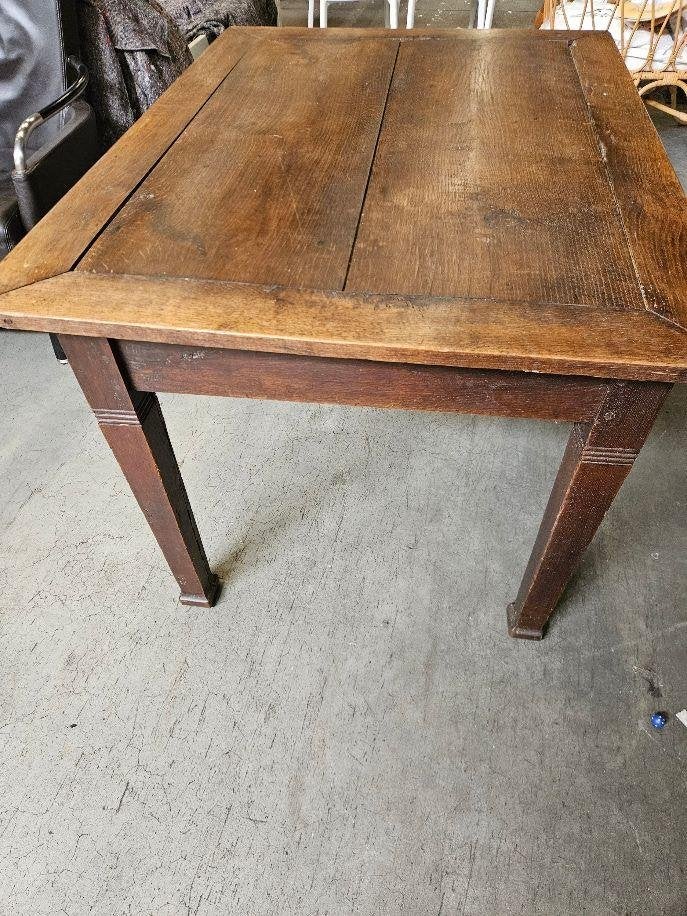 KEUKEN - KAMER TAFEL GROOTMOEDERS TIJD, Ophalen, Gebruikt, 100 tot 150 cm, Eikenhout