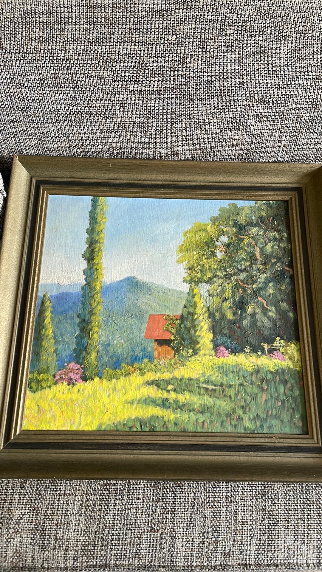 Landschap schilderij, Ophalen of Verzenden