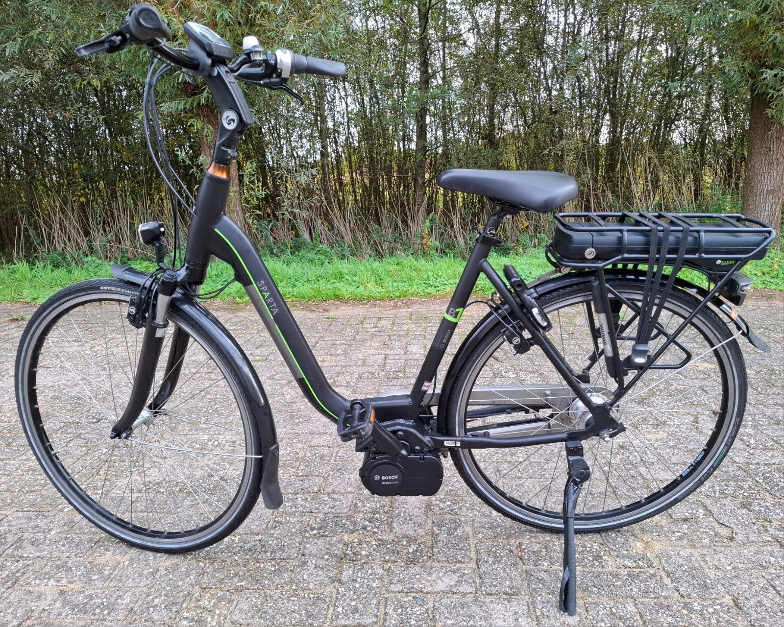 Nette elektrische Sparta damesfiets, Bosch middenmotor, Ophalen, Sparta, 53 tot 56 cm, Versnellingen