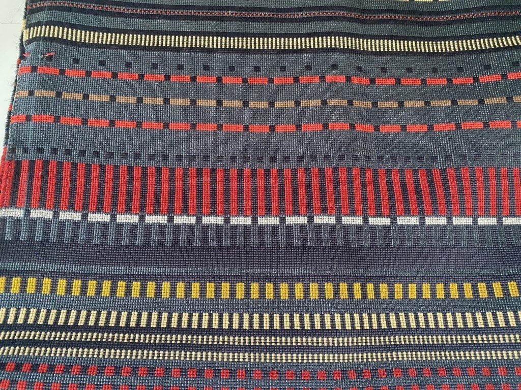 Maharam Point 007 by Paul Smith; 2x restant meubelstoffen, Overige materialen, Overige kleuren, 120 cm of meer, Nieuw