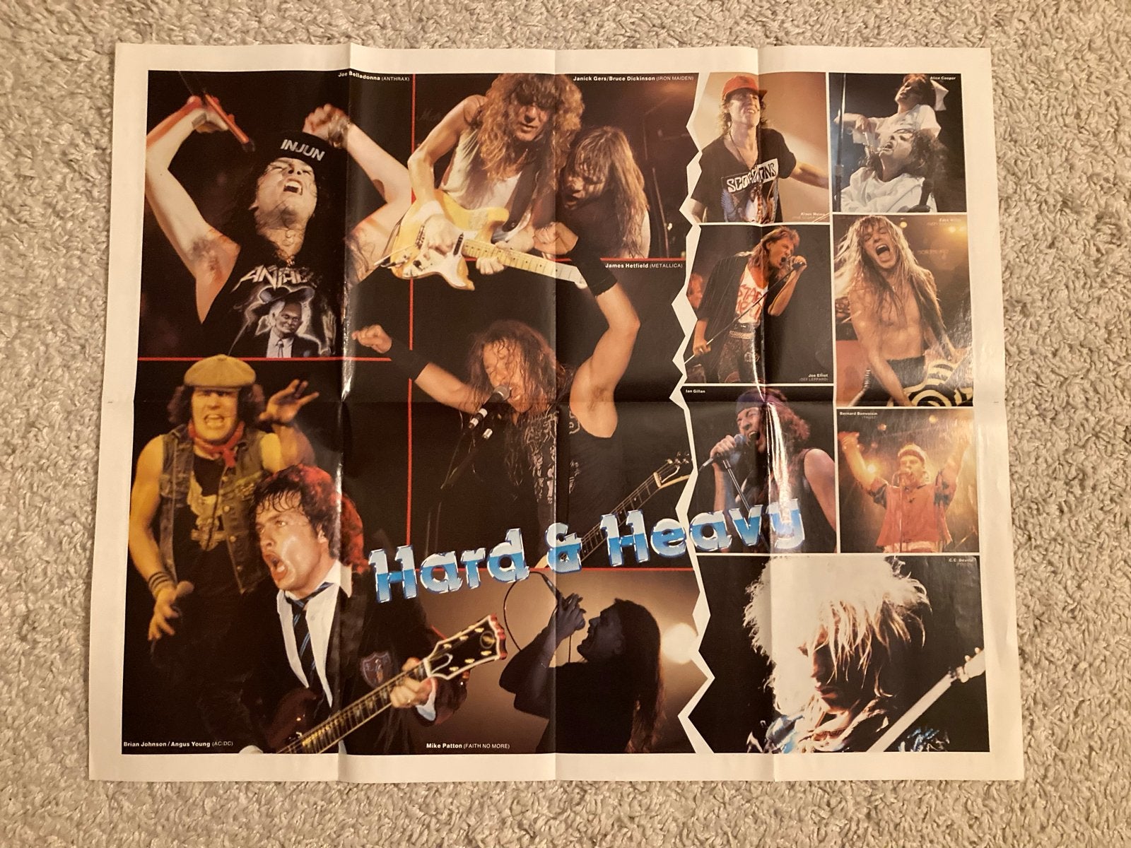 Hard & Heavy A2 Poster METALLICA Faith No More AC/DC, Verzamelen, Posters, Ophalen of Verzenden, Gebruikt, A1 t/m A3, Film en Tv