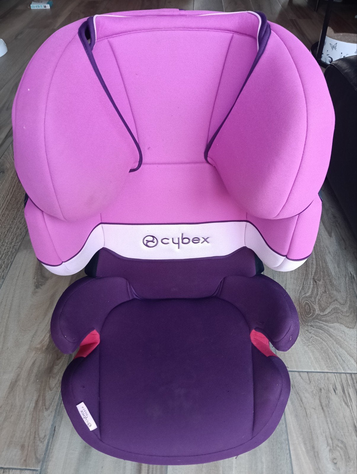 2x Cybex Solution X Paars/Roze, Gebruikt, 15 t/m 36 kg, Verstelbare rugleuning, Isofix