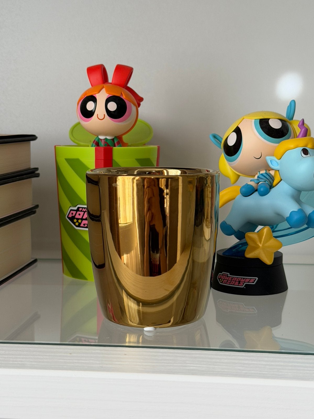 Glossy Metallic Gold Modern Pot | Statement Mini Vase, Ophalen of Verzenden, Zo goed als nieuw, Geschikt voor droogbloemen, Steen/keramiek