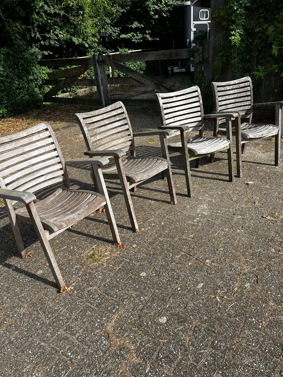 Hartman hardhouten tuinstoelen (set van 4), Tuin en Terras, Ophalen, Gebruikt, Hout