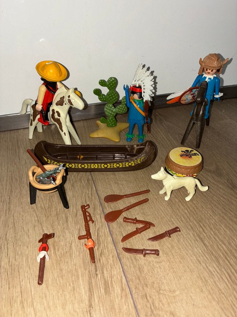 Playmobil western indianen, Kinderen en Baby's, Speelgoed | Playmobil, Ophalen of Verzenden, Gebruikt