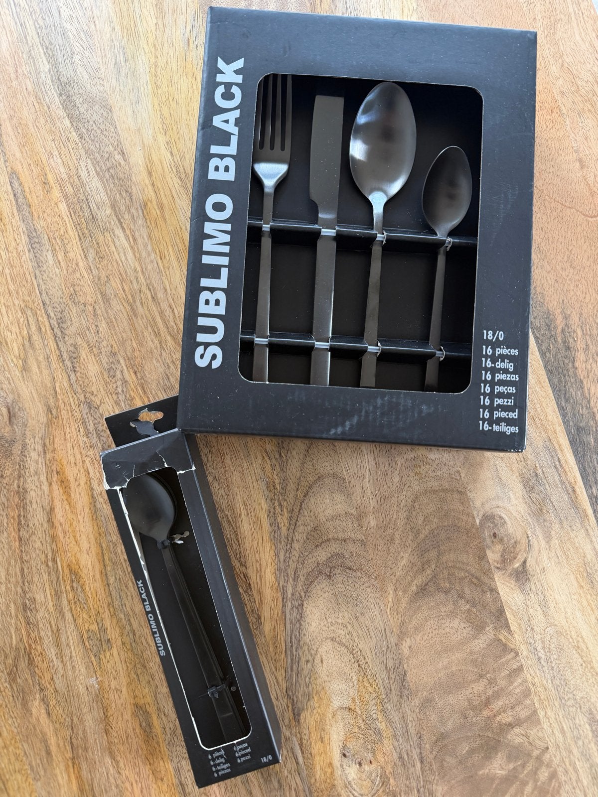 Sublimo Black Bestekset - 16-delig RVS, Ophalen, Bestekset, Overige typen, Nieuw