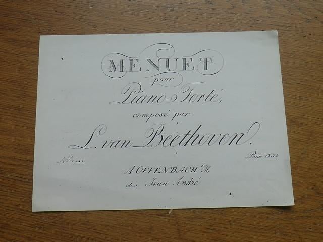 L.van beethoven - menuet, Muziek en Instrumenten, Gebruikt, Klassiek, Ophalen of Verzenden, Artiest of Componist