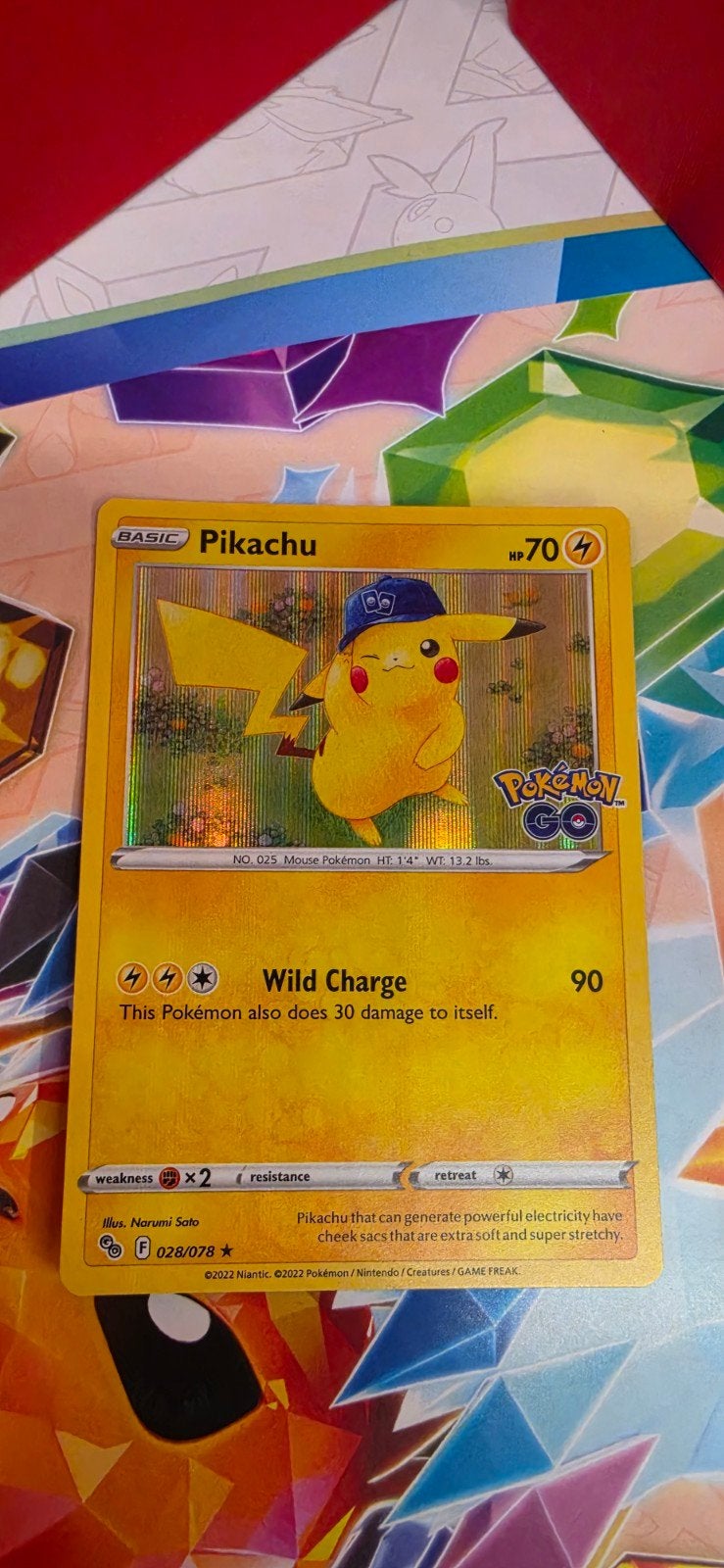 Pikachu Pokémon GO Promo Kaart F028/078 Foil, Hobby en Vrije tijd, Verzamelkaartspellen | Pokémon, Ophalen of Verzenden, Zo goed als nieuw