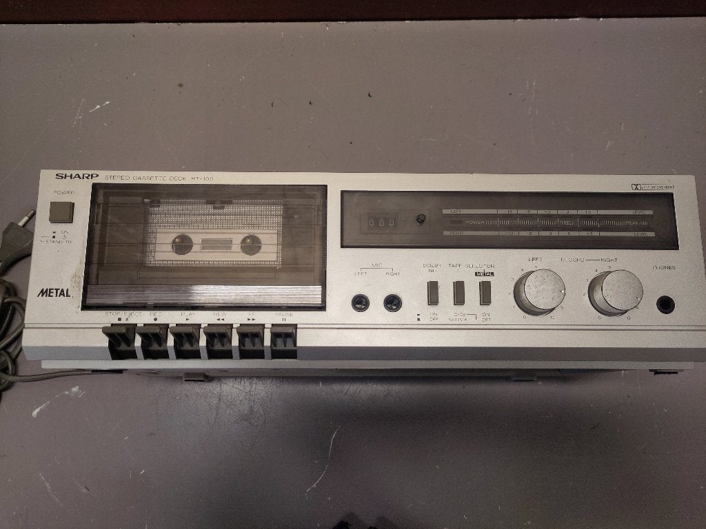 Vintage stereo cassettedeck type RT 100, Ophalen of Verzenden, Gebruikt, Radio