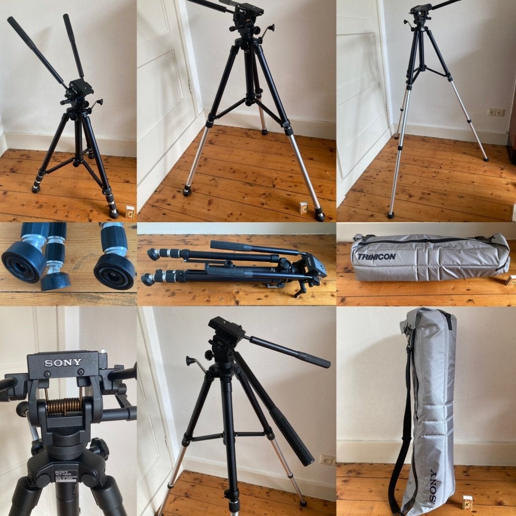 Sony tripod VCT-150K voor videocamera camcorder statief, 3-assige stabilisatie, Zo goed als nieuw, 150 tot 175 cm, Sony