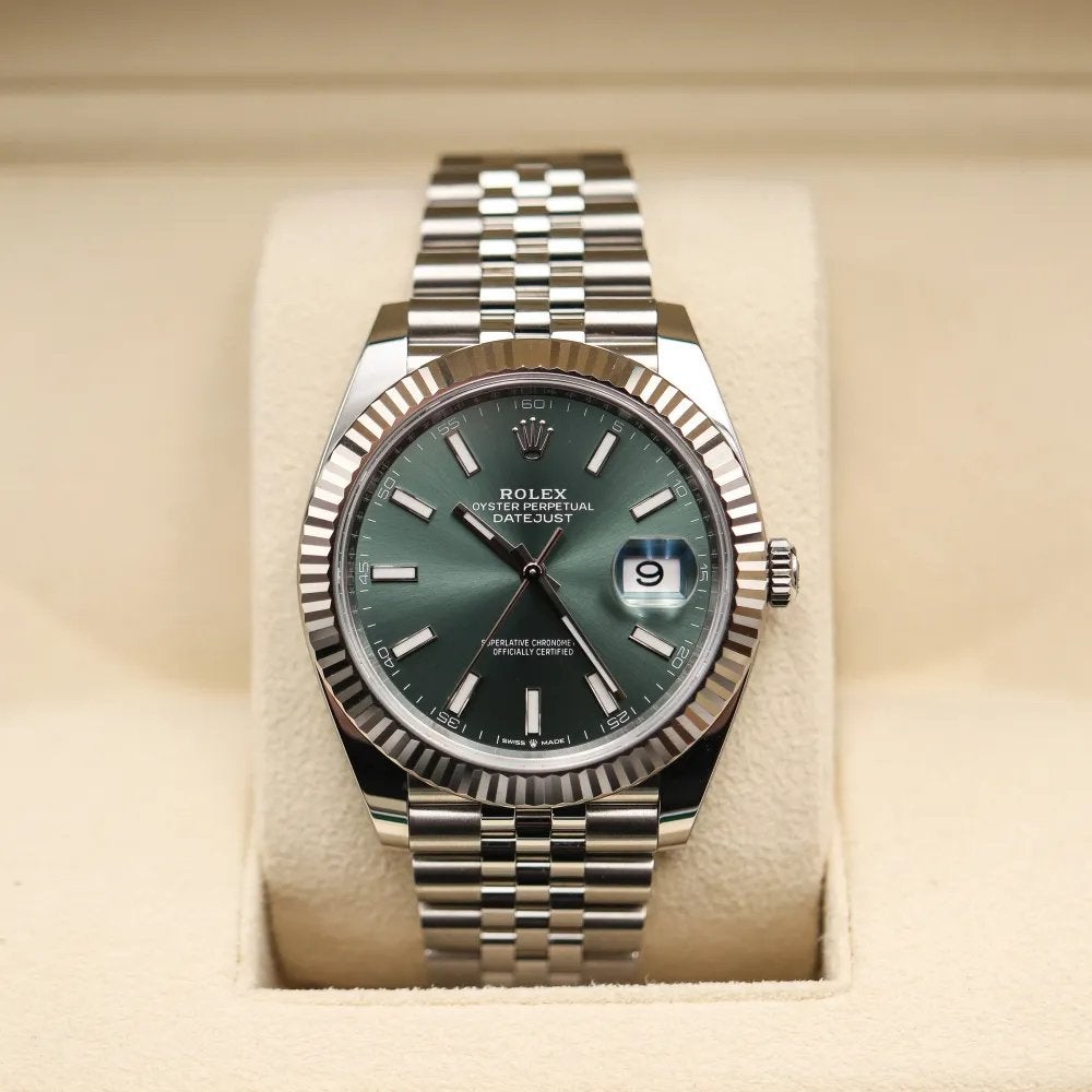 Rolex Oyster Perpetual Datejust 41mm (Incl Certificaten), Staal, Polshorloge, Nieuw, Ophalen of Verzenden