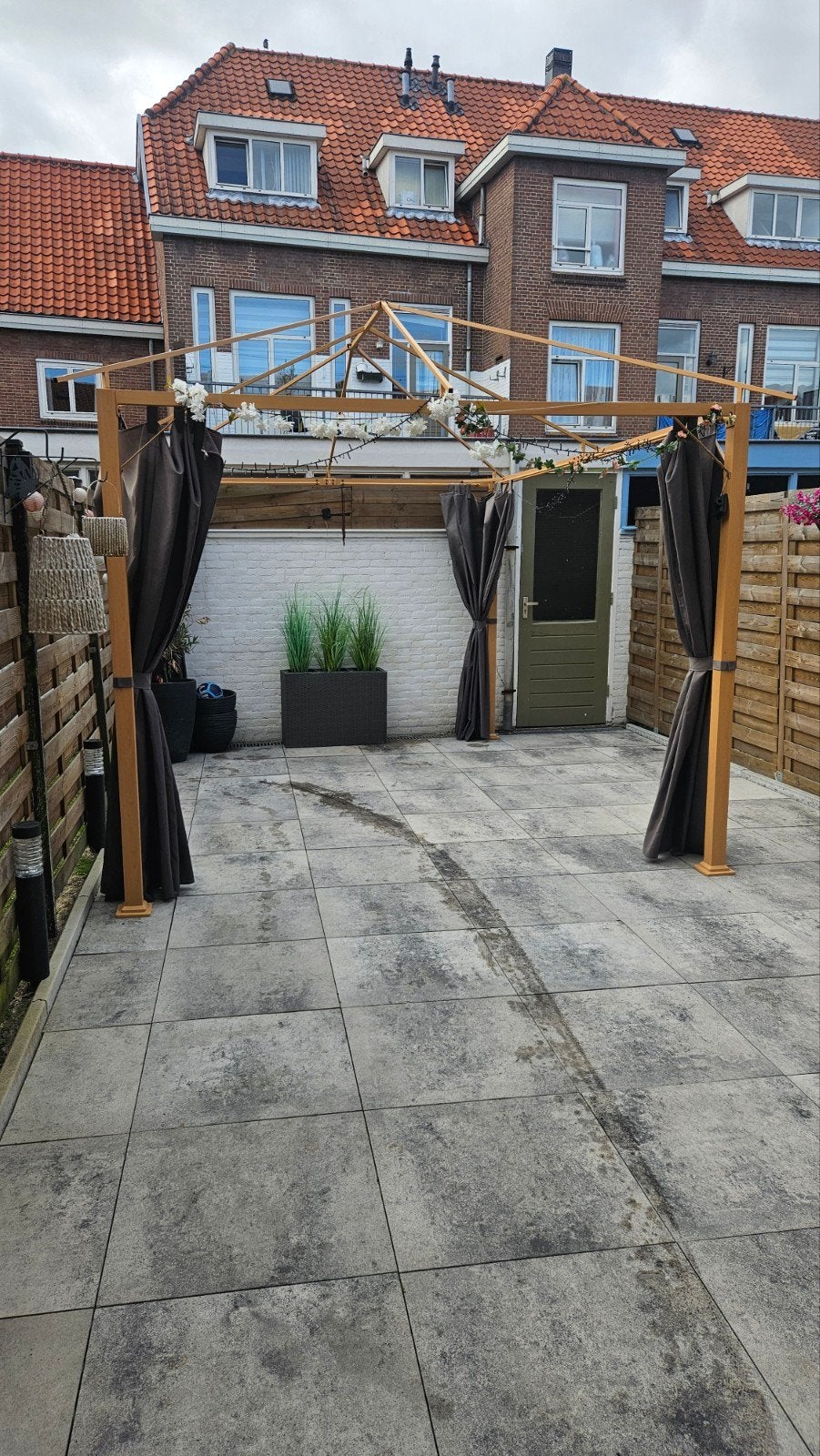 Partytent met houtlook - Ideaal voor tuinfeesten 4 bij 3, Ophalen, Partytent, Zo goed als nieuw, 4 tot 6 meter