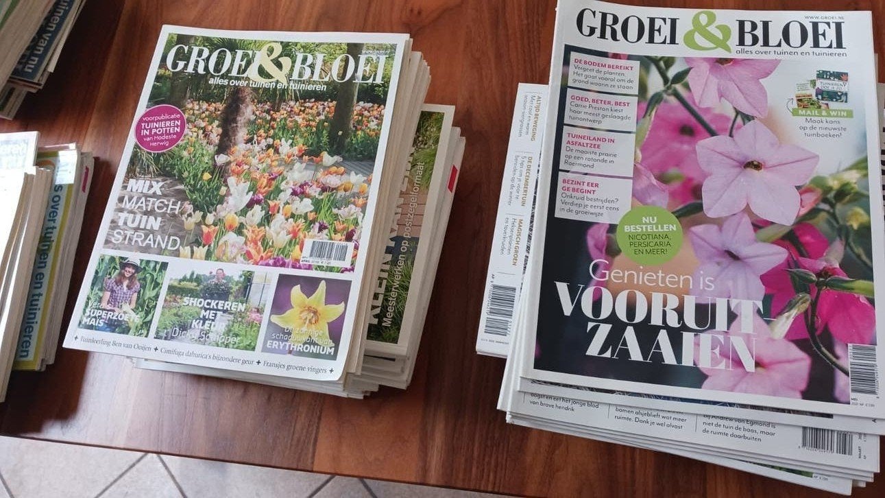 Heel veel nummers GROEI en BLOEI ( 2010 - 2022 ), Ophalen of Verzenden, Gelezen, Tuinieren en Tuinplanten