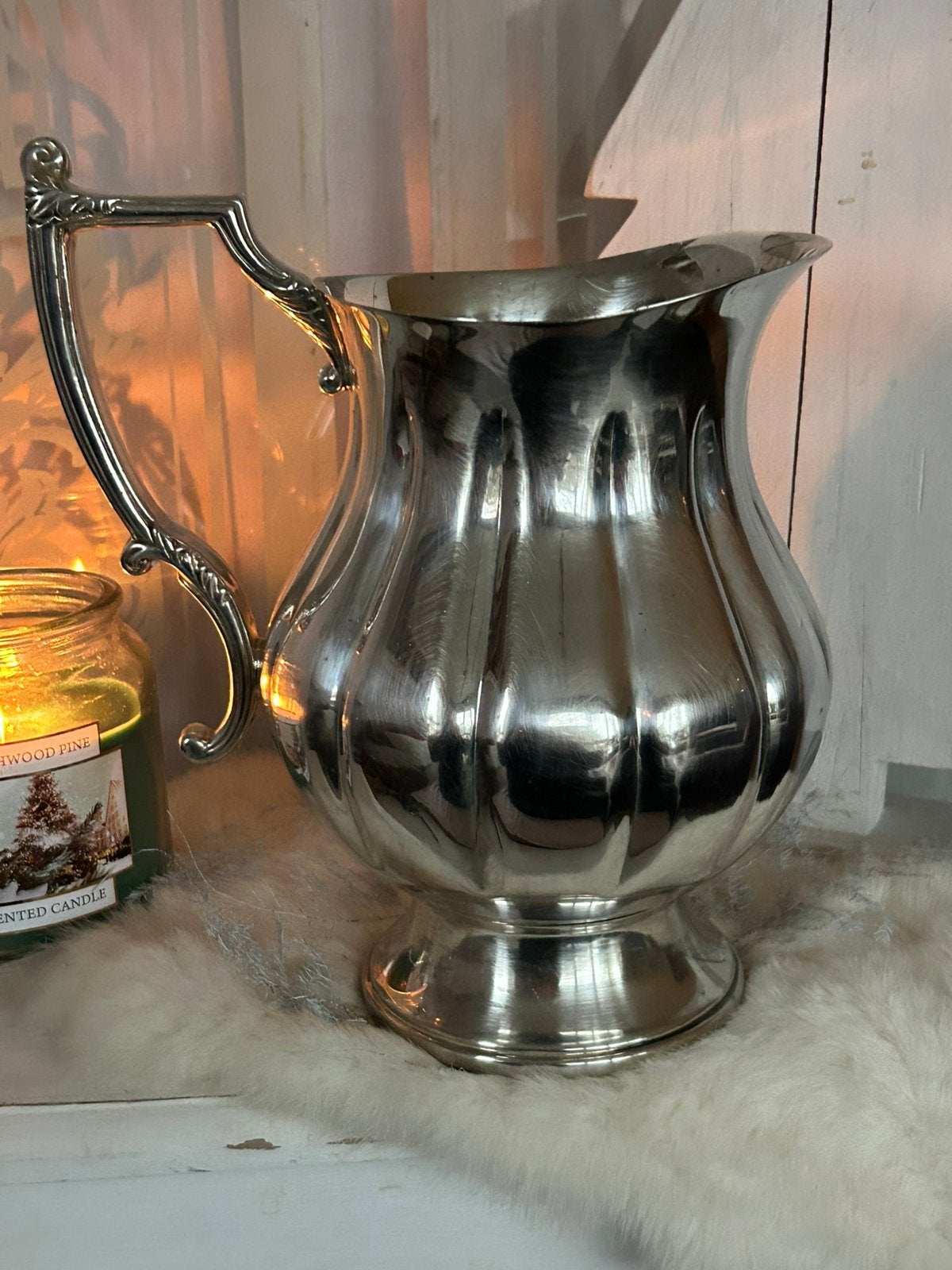 Waterford accanthus waterkan verzilverd met ice lip, Ophalen, Zilver