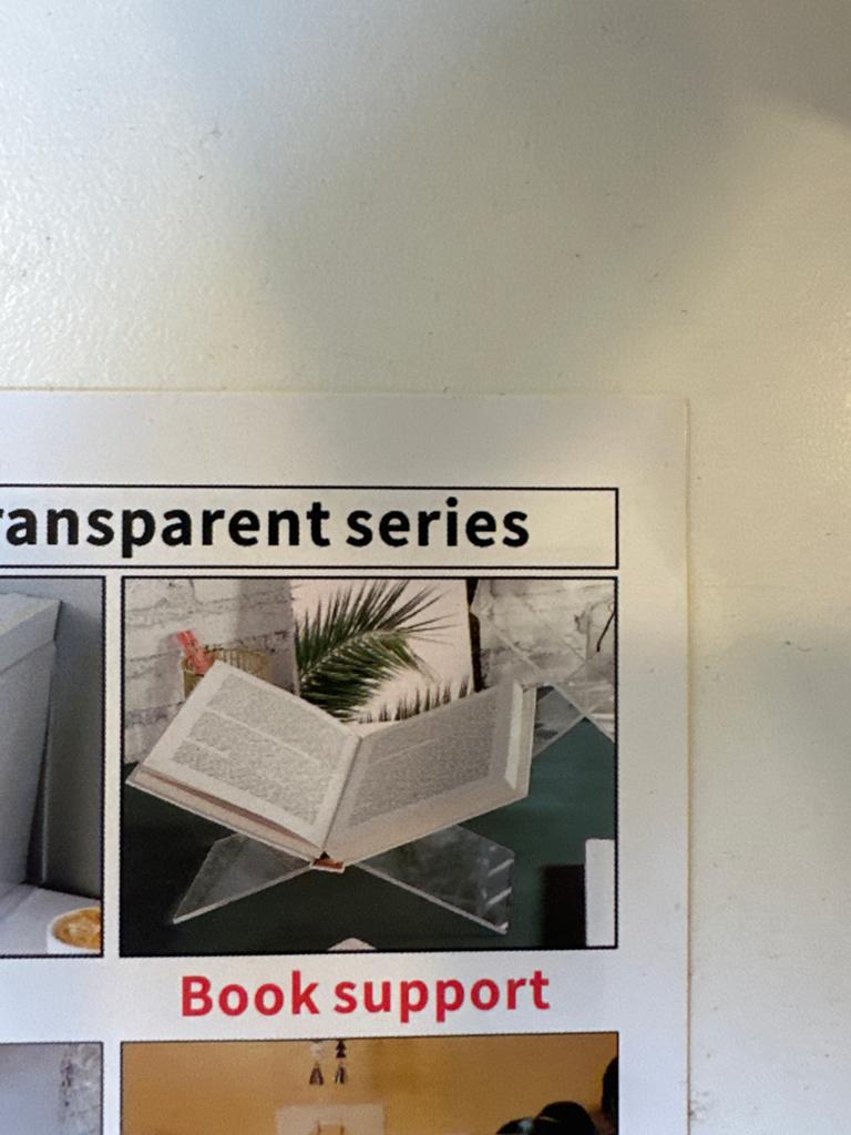 Acryl Boekenstandaard - Zwart, Ophalen of Verzenden, Zo goed als nieuw