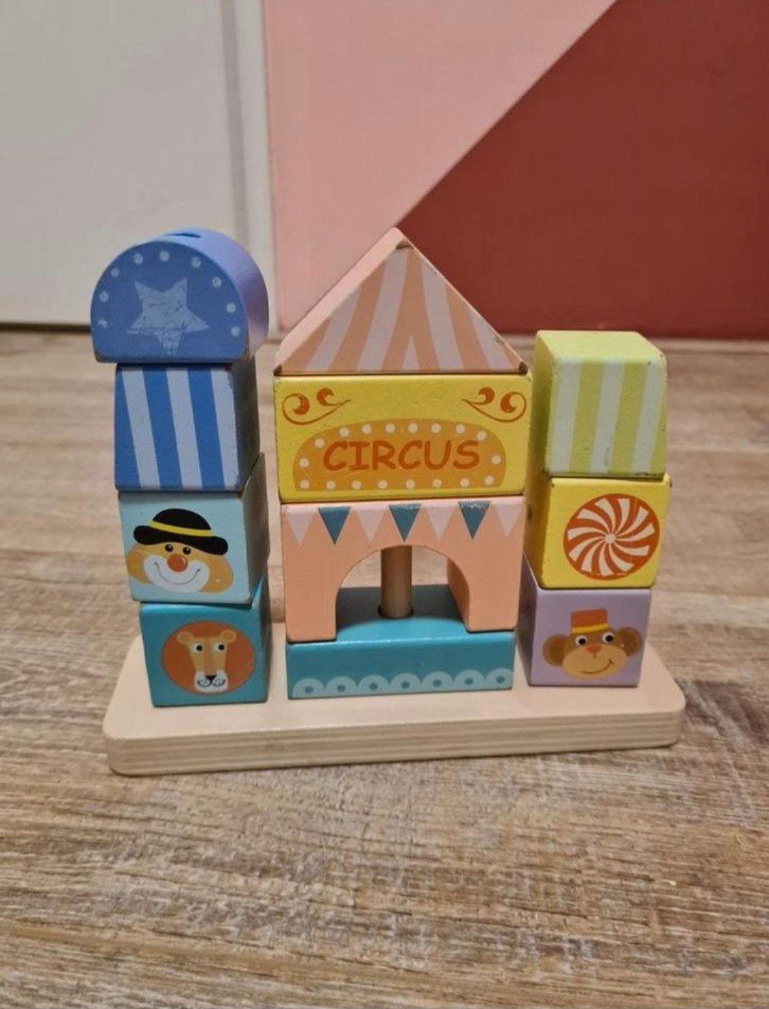Houtenblokken circus, Ophalen of Verzenden, Gebruikt