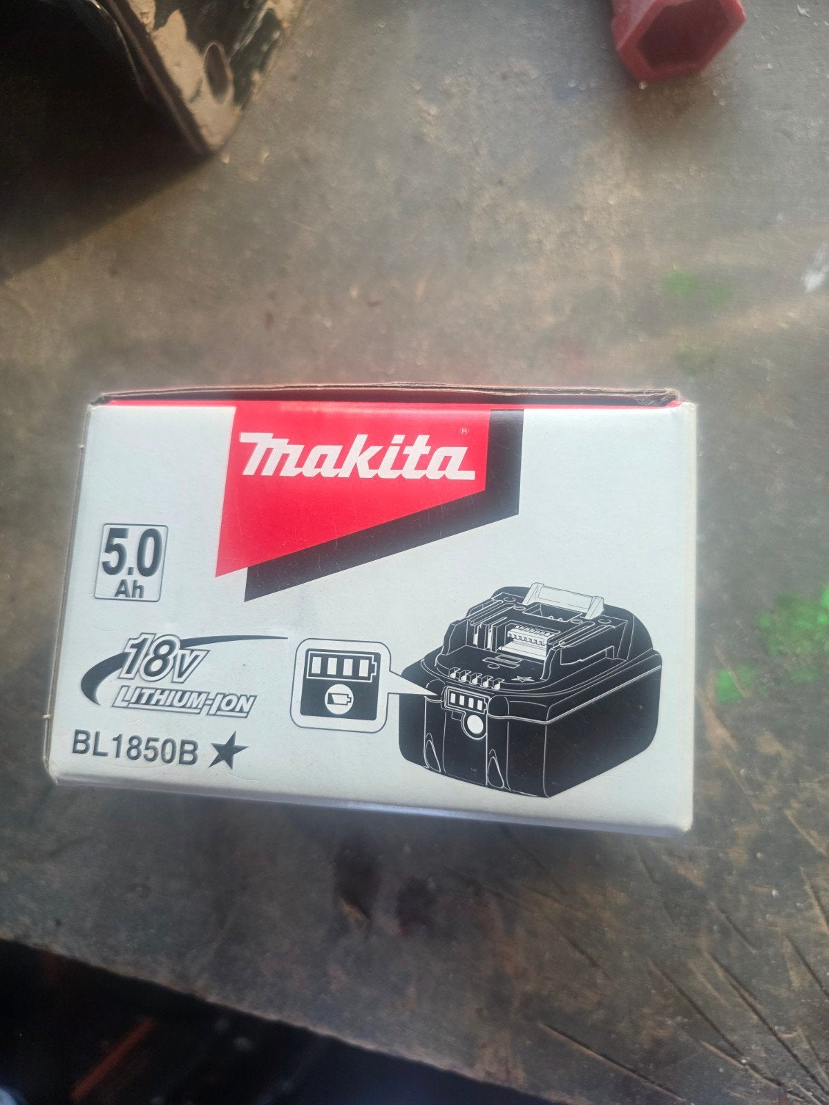 Makita BL1850B 18V 5.0Ah Li-ion Accu, Ophalen of Verzenden, Gebruikt, Overige typen