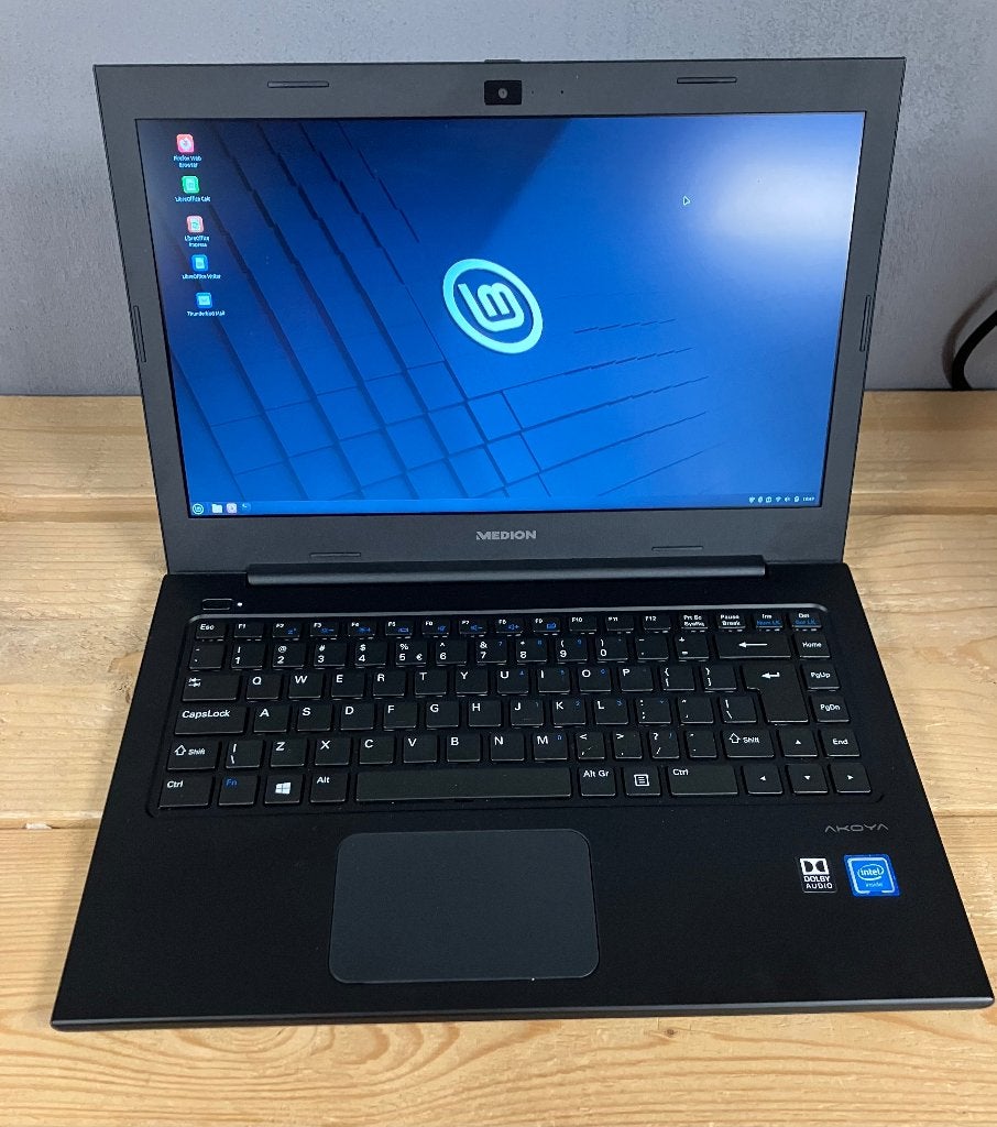 Medion Akoya 14inch Intel N3060/4GB/64GB/Linux Mint 22.3, Medion Akoya, Minder dan 2 Ghz, Refurbished, 14 inch