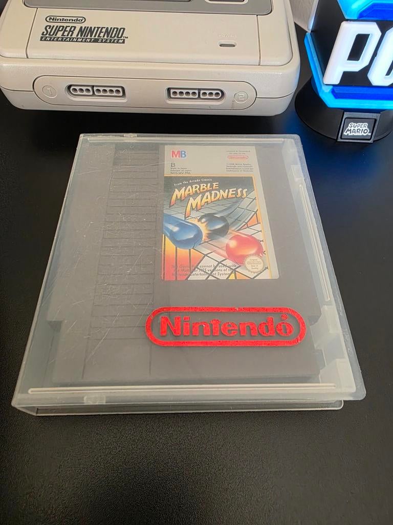 Nintendo NES Marble Madness in Nintendo cover, Avontuur en Actie, Gebruikt, 2 spelers, Ophalen of Verzenden