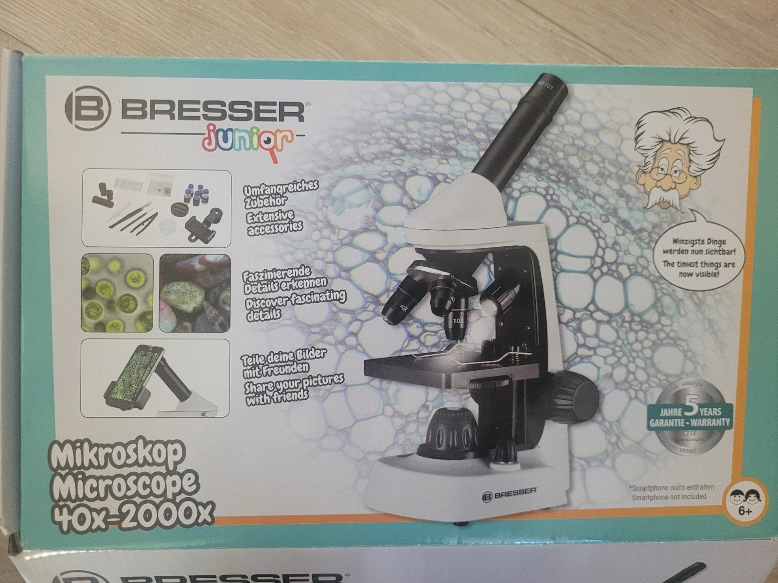 Bresser Junior Microscoop 40x-2000x met accessoires, Ophalen of Verzenden, Gebruikt, 1000x of meer, Biologische microscoop
