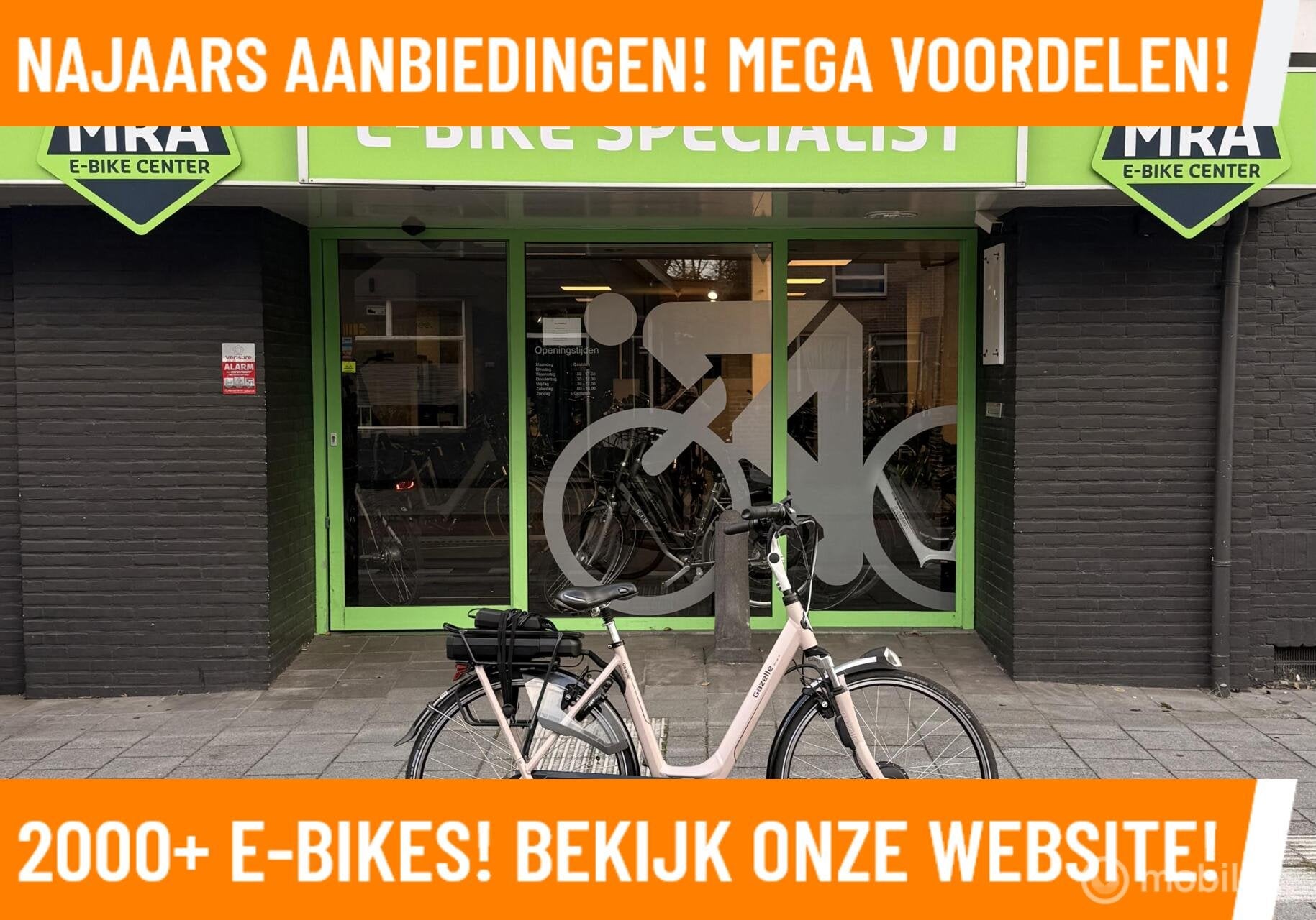 Gazelle Orange C8 Elektrische fiets met voorwiel motor ebike, Fietsen en Brommers, 51 tot 55 cm, Zo goed als nieuw, 50 km per accu of meer