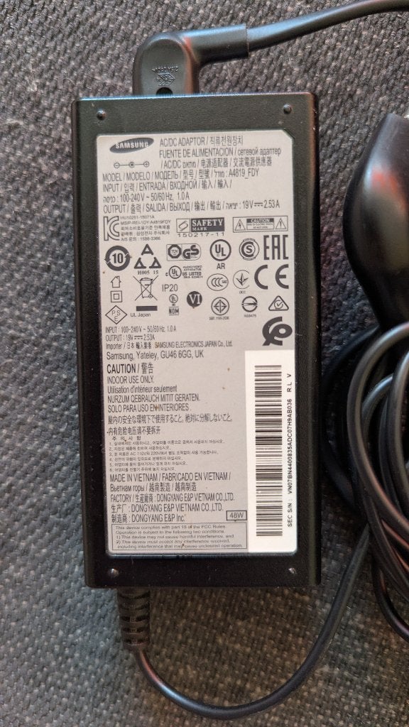 Originele Samsung Stroomadapter / Type A4819_FDY, Ophalen, Gebruikt