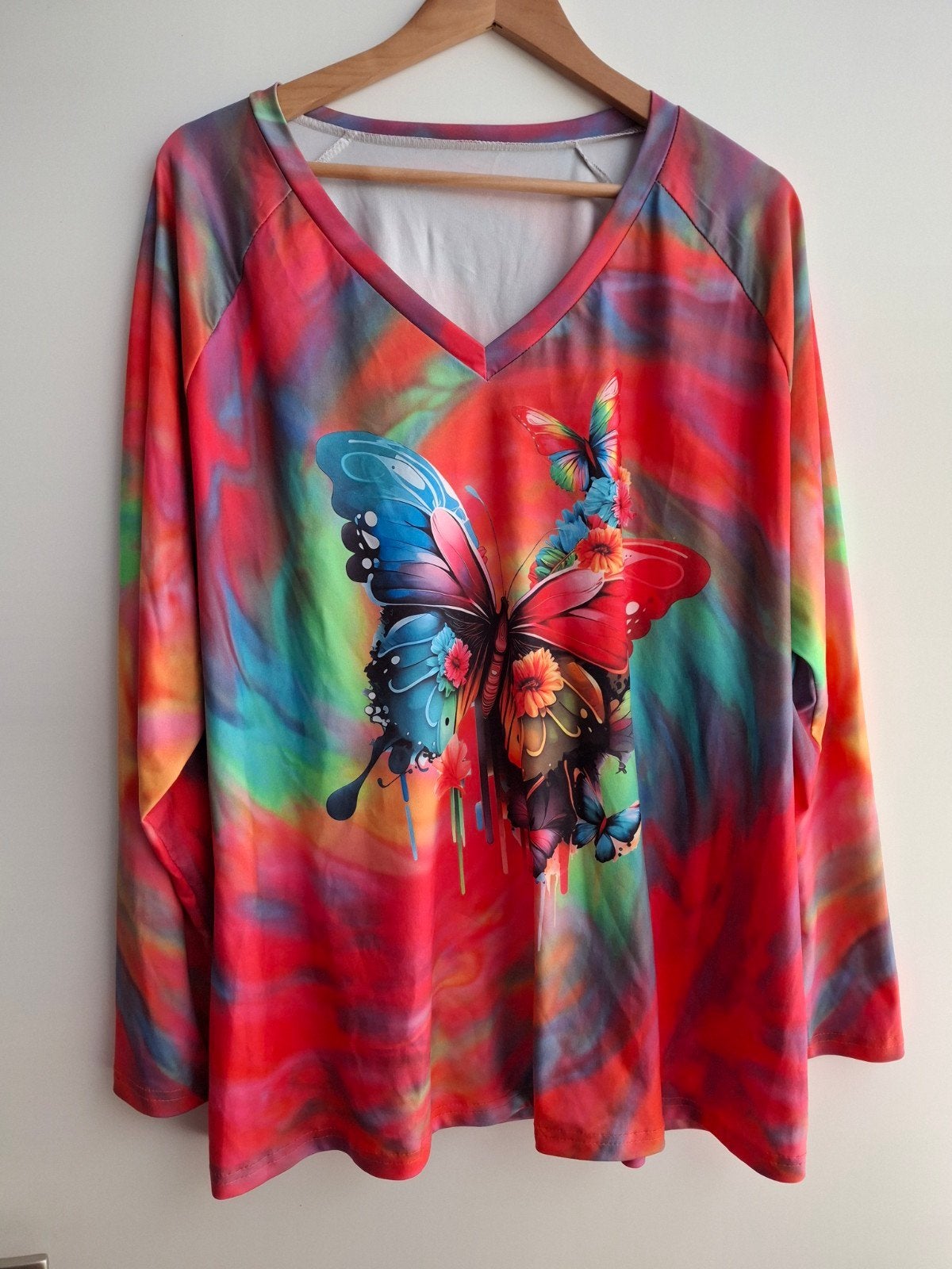Shirt met vlinder., Ophalen of Verzenden, Zo goed als nieuw, Shirt of Top