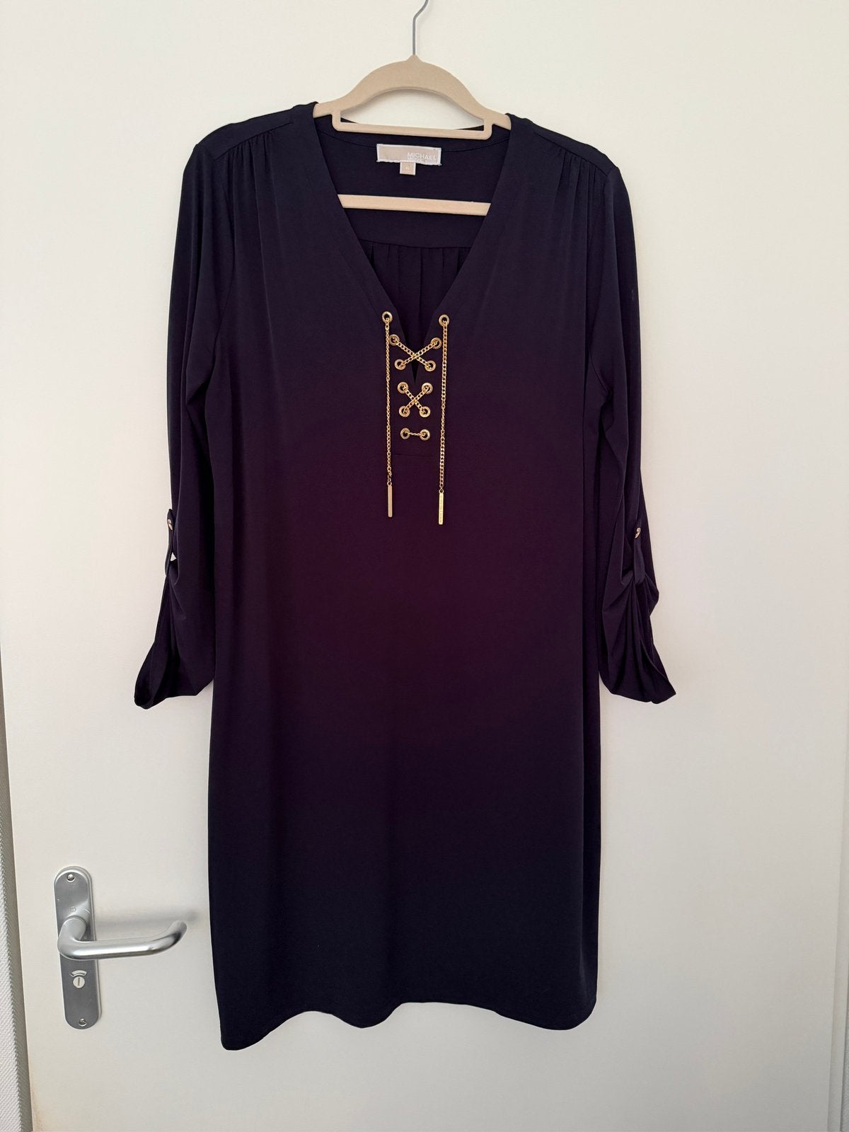 Michael Kors jurk maar xl. Donkerblauw, Maat 46/48 (XL) of groter, Zo goed als nieuw, Knielengte, Verzenden