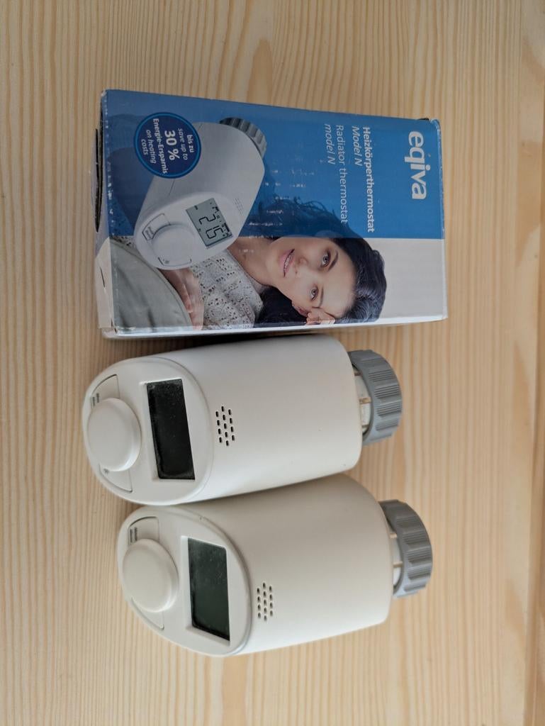 3* Eqiva Model N Radiator Thermostaat - Energiebesparend, Ophalen of Verzenden, Slimme thermostaat, Gebruikt