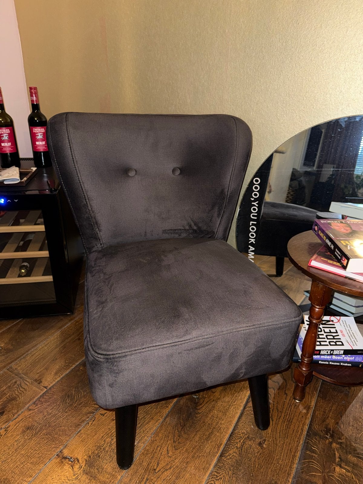2 Stijlvolle zwarte fauteuils!, Ophalen, Zo goed als nieuw, Zwart, Eén