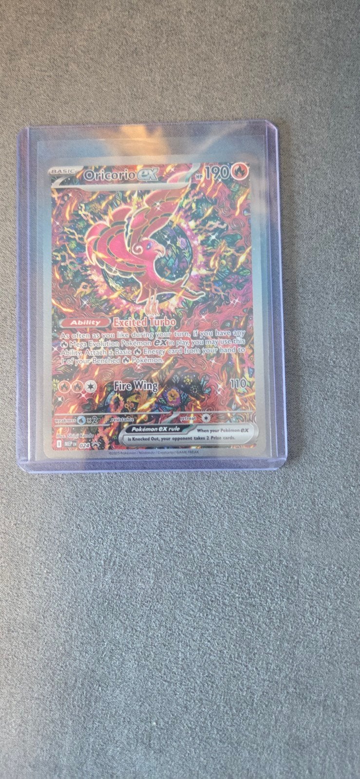 Oricorio ex  Pokémon kaart, Ophalen of Verzenden, Zo goed als nieuw, Losse kaart