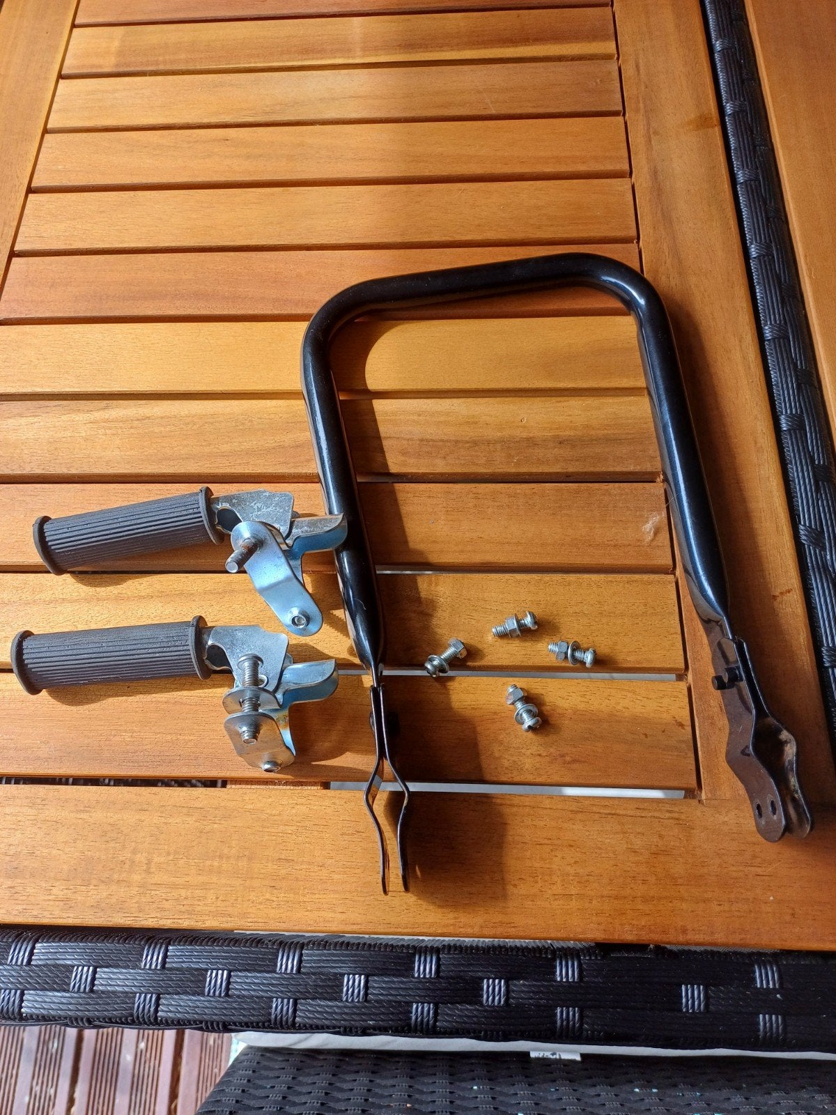 Rugsteun en voetsteunen voor achterop de fiets, Fietsen en Brommers, Ophalen, Gebruikt, Onbekend