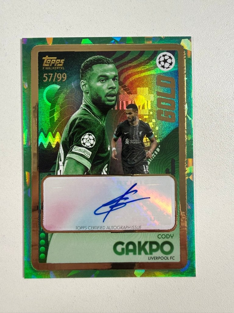 Cody Gakpo /99 Auto Topps Gold 2024-25, Ophalen of Verzenden, Nieuw, Buitenlandse clubs, Poster, Plaatje of Sticker