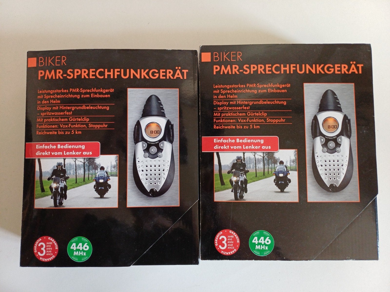 Biker PMR-Sprechfunkgerät - Walkie-talkie set voor motor, Ophalen of Verzenden, Zo goed als nieuw, Portofoon of Walkie-talkie