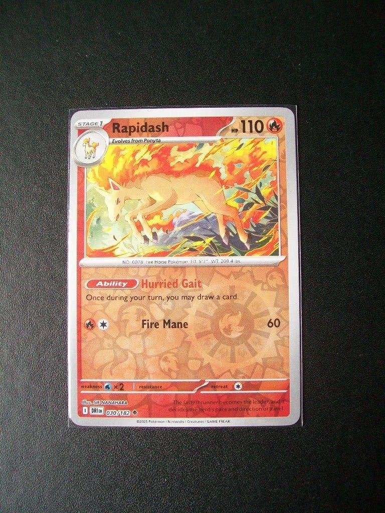 4636: Nieuwe Pokemon Kaart holofoil RAPIDASH HP110 (030/182), Verzenden, Nieuw, Losse kaart, Foil
