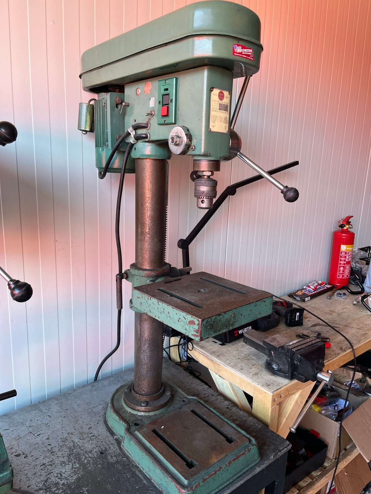 2x Kolomboormachine - King en Ferm - Werkplaatsuitrusting, Doe-het-zelf en Verbouw, Gereedschap | Boormachines, Ophalen, Gebruikt