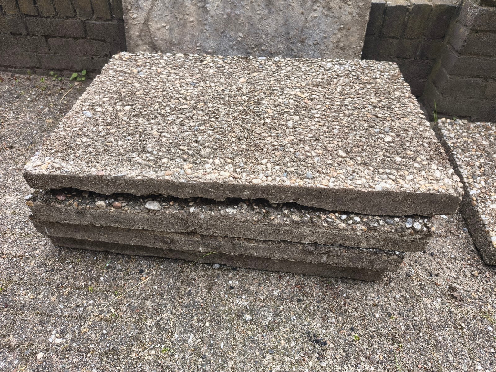 Grindtegels 40x60cm en 40x40cm voor tuin, Ophalen, Gebruikt, 5 tot 10 m², Grind