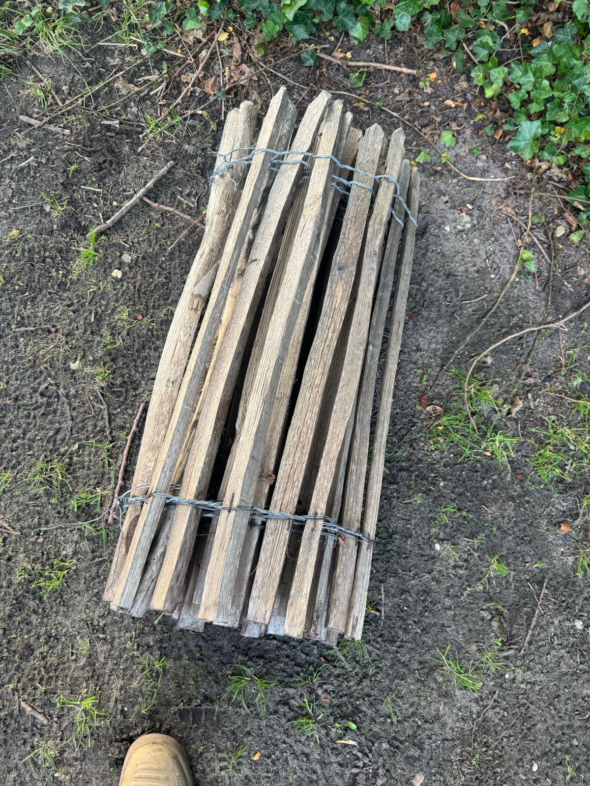 Franse schapenhekjes van Kastanjehout, Ophalen of Verzenden, Gebruikt, Hout, Tuinhek